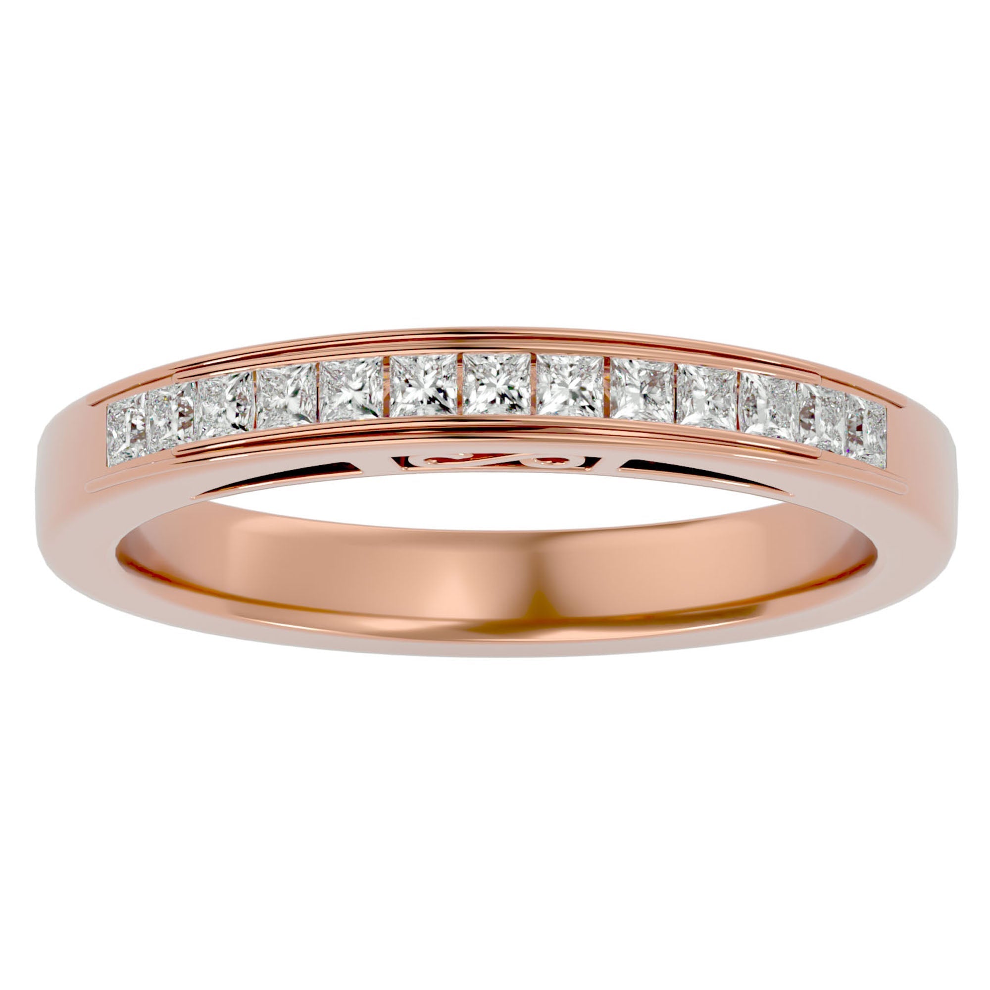 Verighetă cu Diamante Create în Laborator Eternity de 1.07 ct din 18k Aur Roz - Castelo.ro