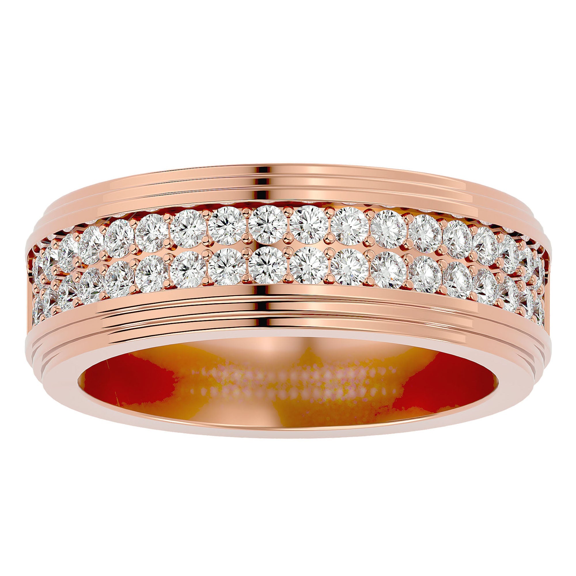 Inel Eternity Sofia cu Diamante Naturale de 1.03 ct din 18k Aur Roz - Castelo.ro