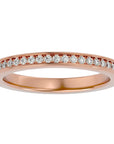 Inel Eternity Cu Diamante Naturale de 0.19 ct din 18k Aur Roz - Castelo.ro