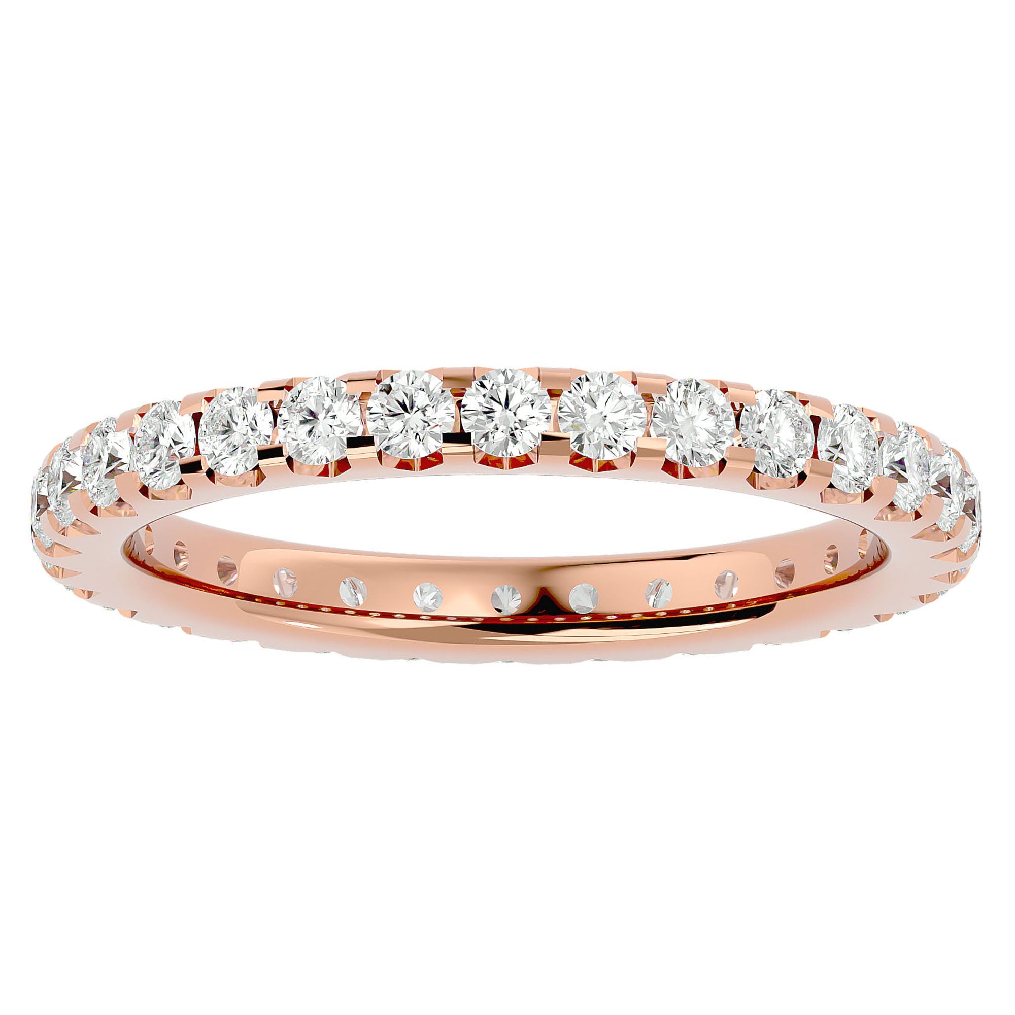 Inel Eternity din Aur 14k cu Diamante Naturale de 1.04 ct din 14k Aur Roz - Castelo.ro
