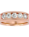 Verighetă Emilia din Aur 14k cu Moissanite de 1.29 ct din 14k Aur Roz - Castelo.ro