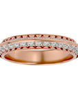 Inel Etern Dual cu Diamante Create în Laborator de 1.02 ct din 18k Aur Roz - Castelo.ro