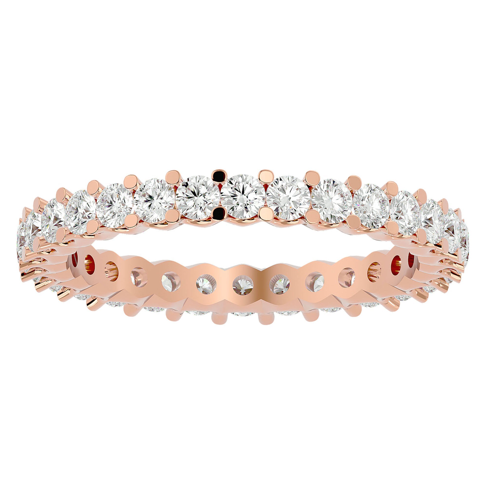 Inel Eternity cu Moissanite de 1.12 ct din 18k Aur Roz - Castelo.ro