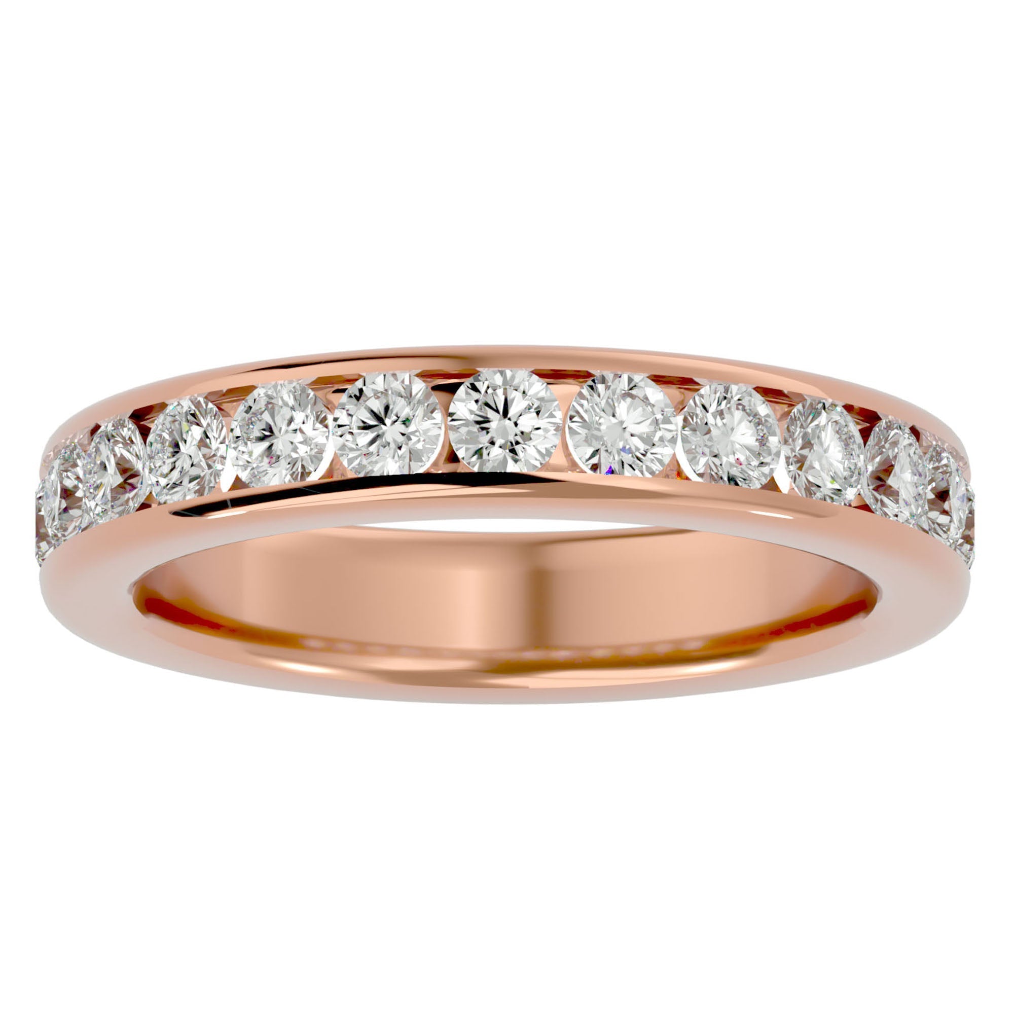 Inel Eternity din Aur 14k Cu Diamante Create în Laborator de 0.96 ct din 14k Aur Roz - Castelo.ro