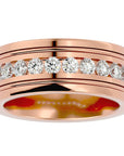Verighetă Juliette din Aur 14k cu Bandă De Diamante Create în Laborator de 1.01 ct din 14k Aur Roz - Castelo.ro