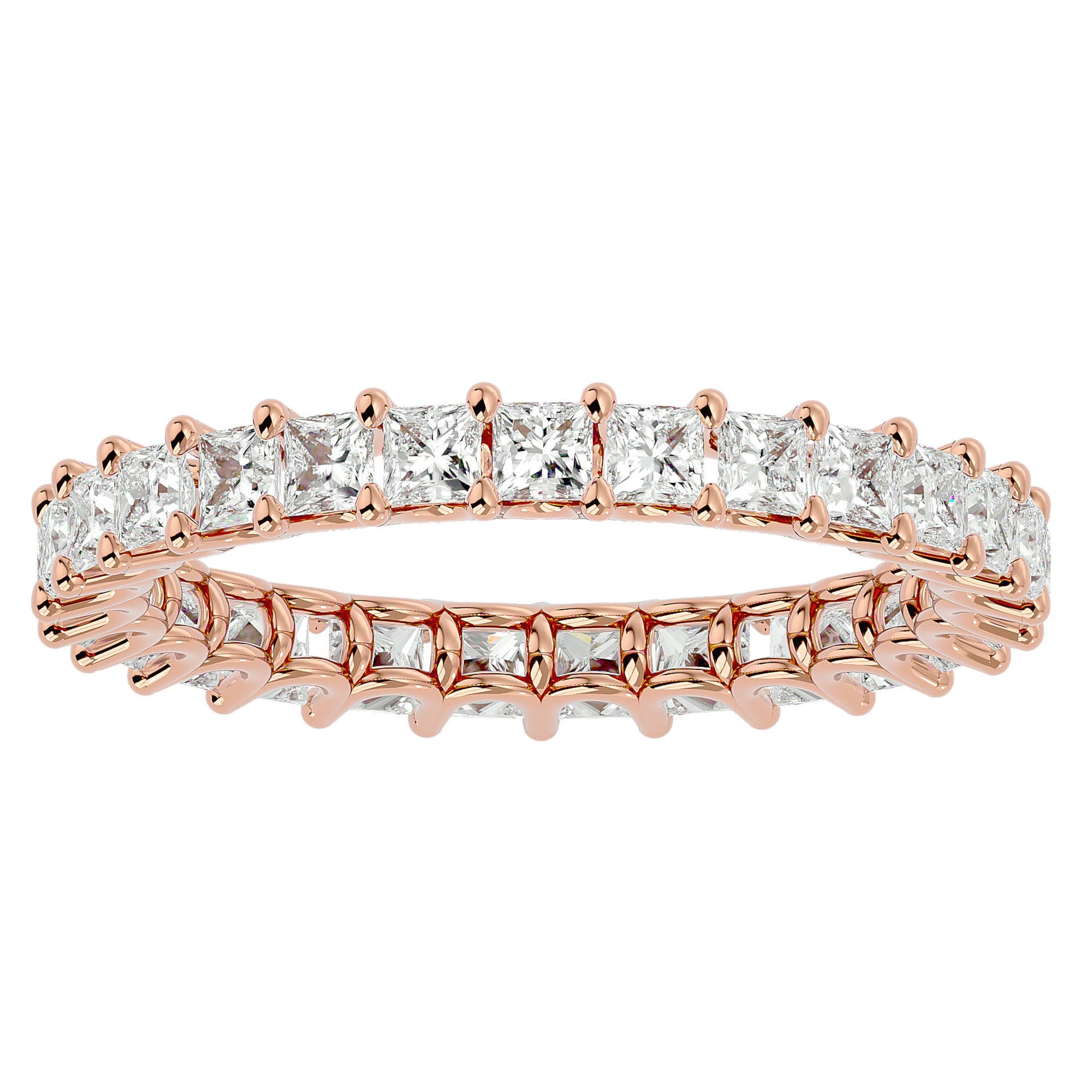 Inel Eternitate cu Diamante Naturale de 1.93 ct din 18k Aur Roz - Castelo.ro