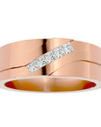 Verighetă Prestigiu din Aur 14k cu Diamante Naturale de 0.36 ct din 14k Aur Roz - Castelo.ro
