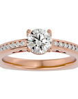 Inel de Logodnă Bastille cu Moissanite de 1.27 ct din 18k Aur Roz - Castelo.ro