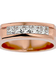 Verighetă Prestigiu din Aur 14k cu Moissanite de 1.24 ct din 14k Aur Roz - Castelo.ro