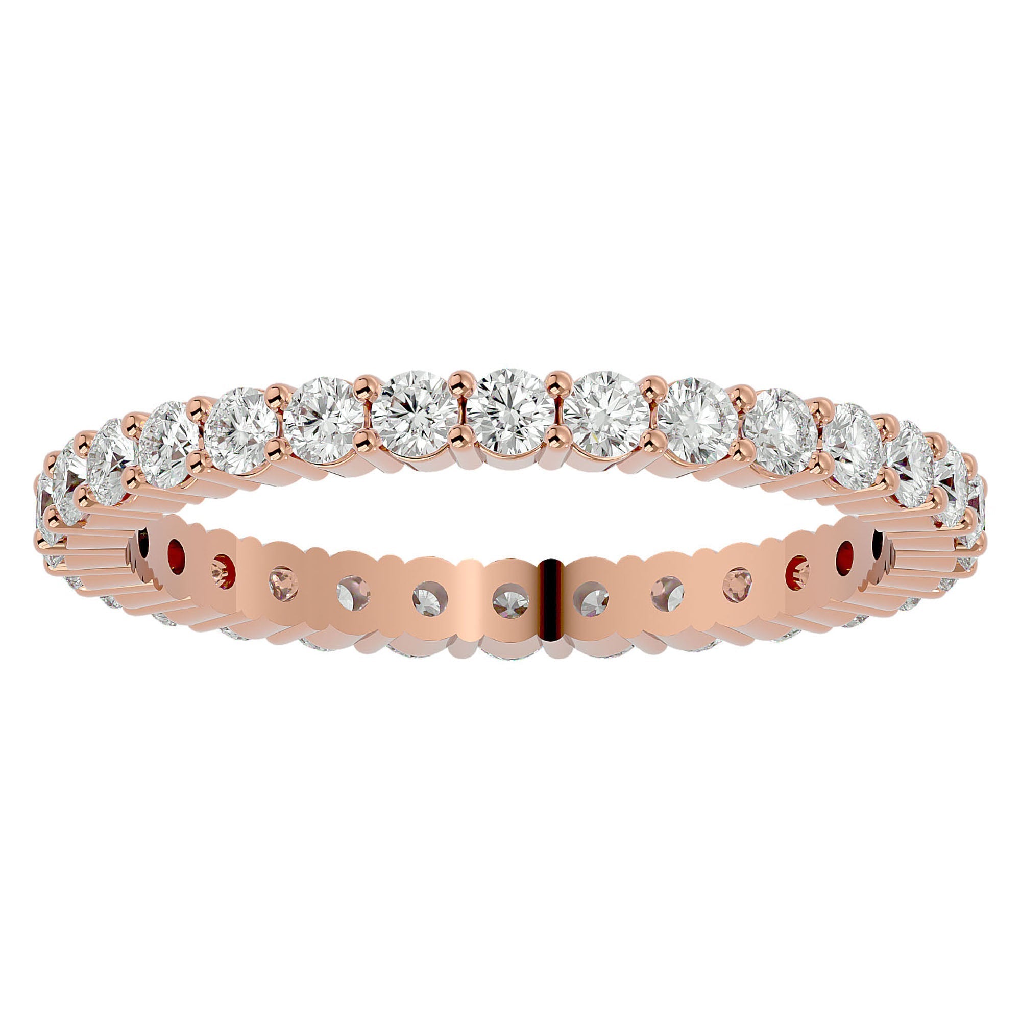 Inel Eternity din Aur 14k cu Diamante Create în Laborator de 0.90 ct din 14k Aur Roz - Castelo.ro