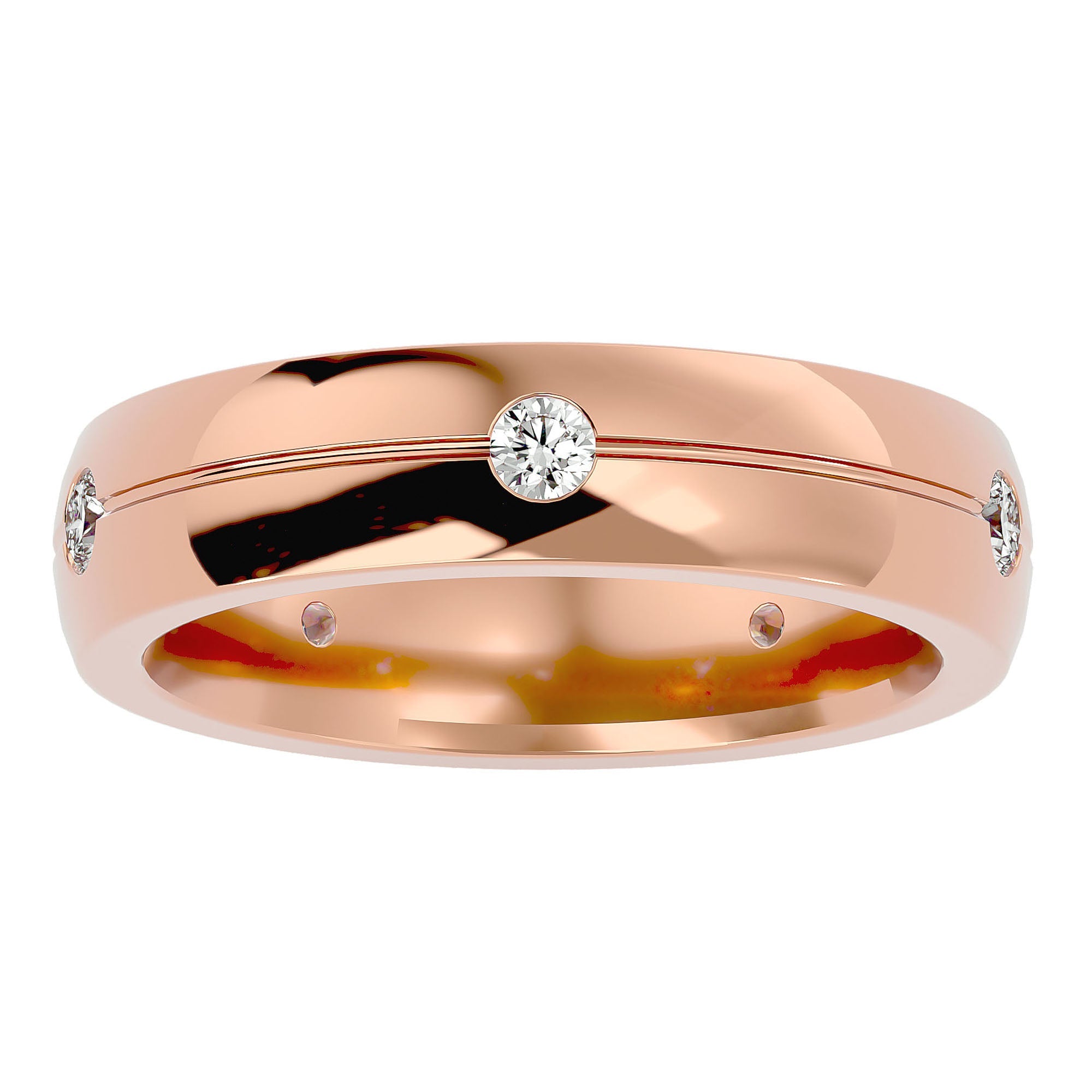 Verighetă Amélie cu Diamante Naturale de 0.46 ct din 18k Aur Roz - Castelo.ro