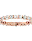 Inel Eternity din Aur 14k cu Diamante Create în Laborator de 1.09 ct din 14k Aur Roz - Castelo.ro