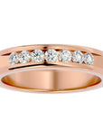 Inel Eternity Céline din Aur 14k cu Diamant Create în Laborator de 0.52 ct din 14k Aur Roz - Castelo.ro