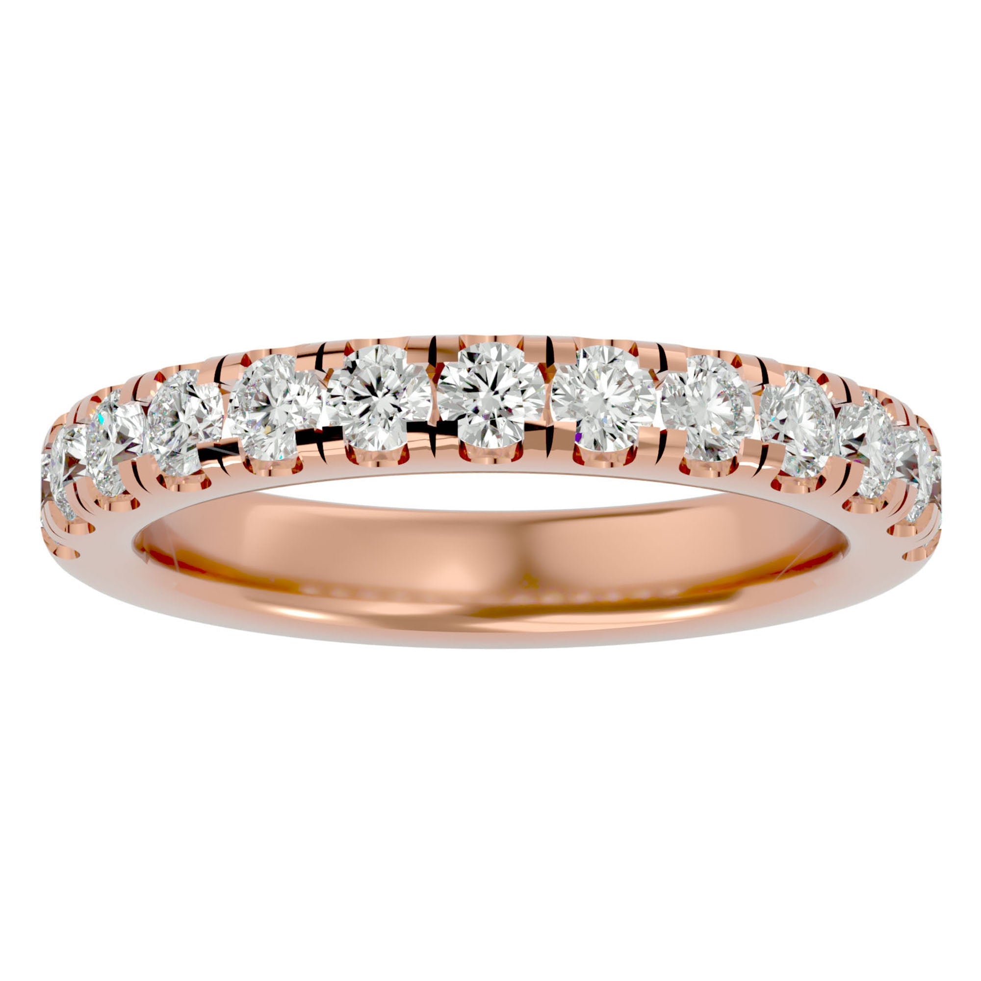 Verighetă din Aur 14k cu Diamante Create în Laborator Eternity de 0.96 ct din 14k Aur Roz - Castelo.ro