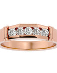 Inel Radiant cu Moissanite de 0.51 ct din 18k Aur Roz - Castelo.ro