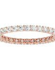 Inel Eternity Grandeur cu Diamante Create în Laborator de 1.04 ct din 18k Aur Roz - Castelo.ro