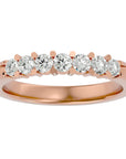 Inel Eternity din Aur 14k Cu 7 Diamante Naturale de 0.53 ct din 14k Aur Roz - Castelo.ro