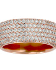 Inel Clasic Pavé din Aur 14k cu Moissanite de 1.93 ct din 14k Aur Roz - Castelo.ro