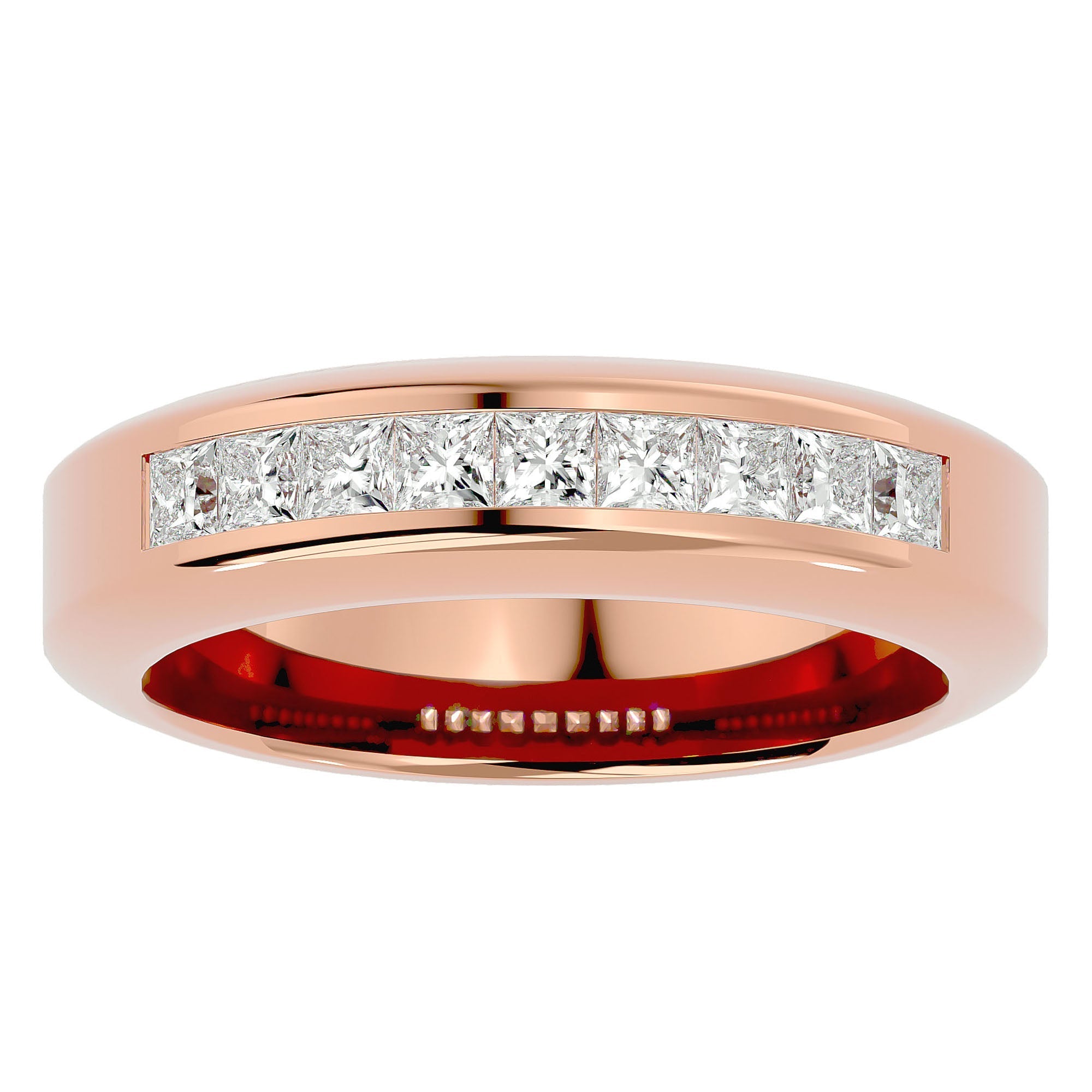 Verighetă din Aur 14k cu Diamante Create în Laborator Eternity de 0.88 ct din 14k Aur Roz - Castelo.ro