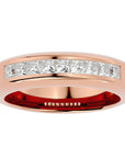 Verighetă din Aur 14k cu Diamante Create în Laborator Eternity de 0.88 ct din 14k Aur Roz - Castelo.ro