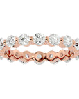 Inel Eternity din Aur 14k cu Diamante Create în Laborator de 2.01 ct din 14k Aur Roz - Castelo.ro