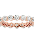 Inel Eternity din Aur 14k cu Diamante Create în Laborator de 2.01 ct din 14k Aur Roz - Castelo.ro