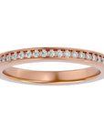 Inel Eternity Cu Moissanite de 0.19 ct din 18k Aur Roz - Castelo.ro