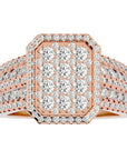 Inel Nobil din Aur 14k cu Diamante Create în Laborator Pavé de 1.53 ct din 14k Aur Roz - Castelo.ro
