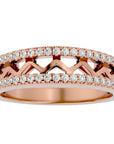 Inel Diademă din Aur 14k cu Moissanite în Montură Clasică de 0.30 ct din 14k Aur Roz - Castelo.ro
