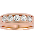 Verighetă Emilia din Aur 14k cu Diamante Naturale de 1.29 ct din 14k Aur Roz - Castelo.ro