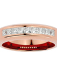 Verighetă cu Moissanite Eternity de 0.88 ct din 18k Aur Roz - Castelo.ro