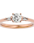 Inel de Logodnă Solitaire din Aur 14k cu Diamant Natural de 0.69 ct din 14k Aur Roz - Castelo.ro