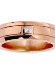 Verighetă Aurora cu Diamant Natural de 0.06 ct din 18k Aur Roz - Castelo.ro