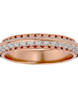 Inel Etern Dual din Aur 14k cu Diamante Create în Laborator de 1.02 ct din 14k Aur Roz - Castelo.ro