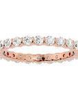 Inel Eternity din Aur 14k cu Diamante Naturale de 1.09 ct din 14k Aur Roz - Castelo.ro