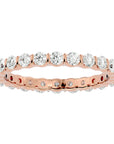 Inel Eternity din Aur 14k cu Diamante Naturale de 1.09 ct din 14k Aur Roz - Castelo.ro