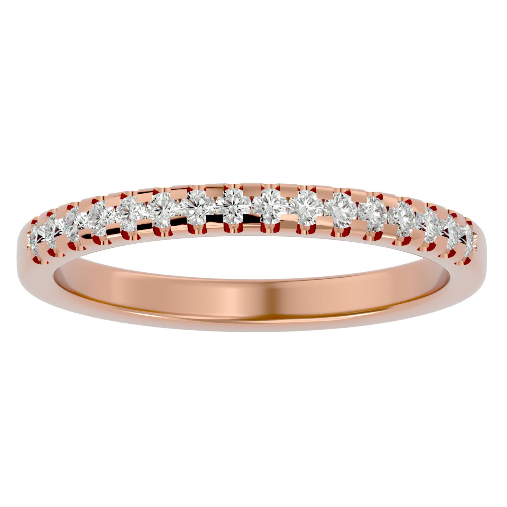 Inel Eternity Cu Diamante Naturale de 0.25 ct din 18k Aur Roz - Castelo.ro