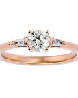 Inel de Logodnă Solitaire din Aur 14k cu Diamant Creat în Laborator de 0.69 ct din 14k Aur Roz - Castelo.ro