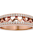Inel Diademă din Aur 14k cu Diamante Create în Laborator în Montură Clasică de 0.30 ct din 14k Aur Roz - Castelo.ro