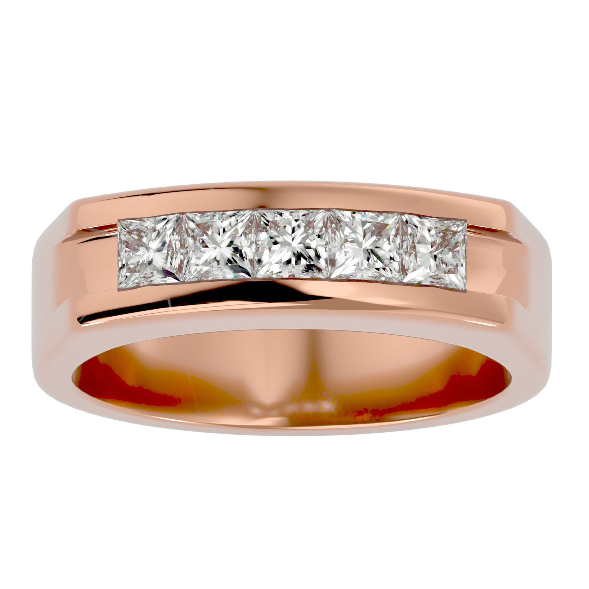 Verighetă Prestigiu din Aur 14k cu Diamante Naturale de 1.24 ct din 14k Aur Roz - Castelo.ro