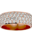 Inel Nupțial Pavé cu Diamante Naturale de 1.87 ct din 18k Aur Roz - Castelo.ro