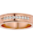 Verighetă Céline din Aur 14k cu Bandă De Diamante Create în Laborator de 0.31 ct din 14k Aur Roz - Castelo.ro