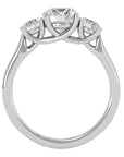 Inel de Logodnă Renée cu Trei Diamante Create în Laborator de 1.95 ct din 14k Aur Alb - Castelo.ro