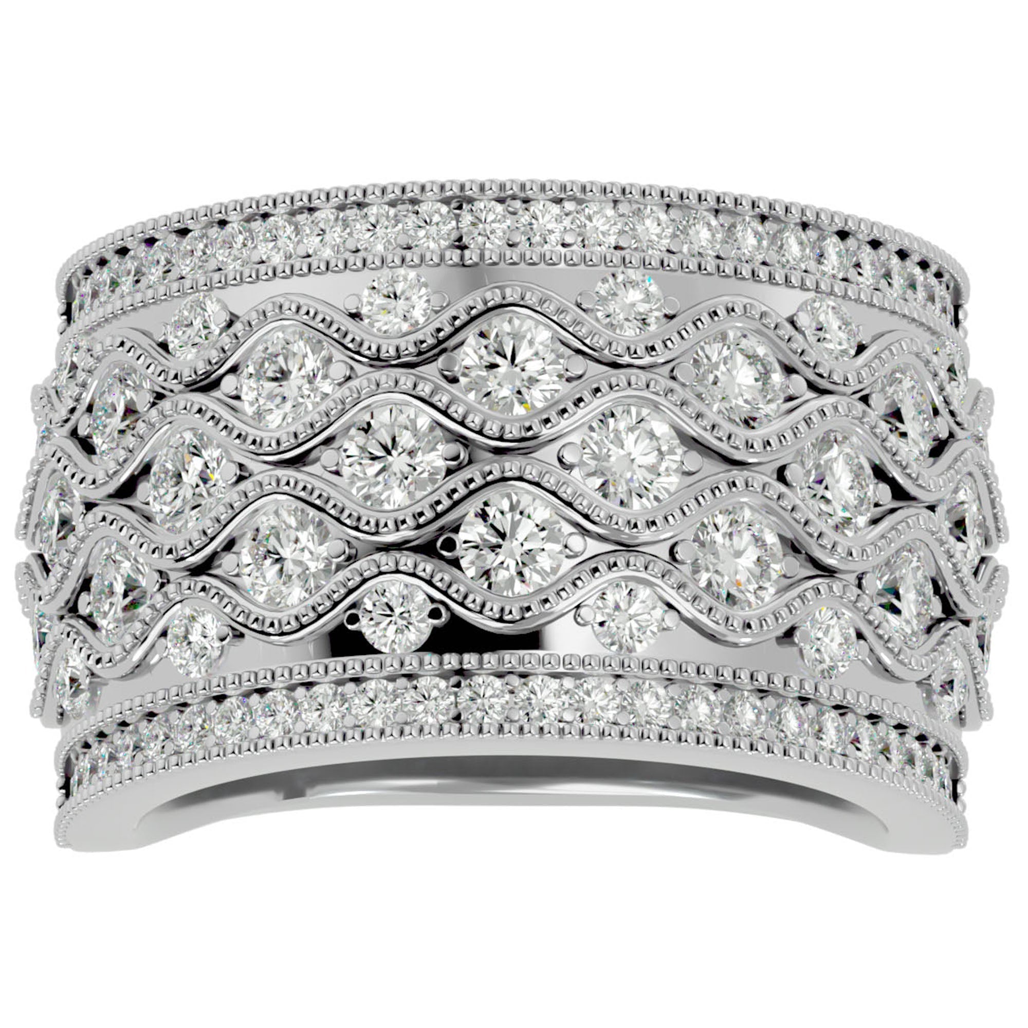 Inel Regal Vintage cu Diamante Create în Laborator de 1.73 ct din Platina - Castelo.ro