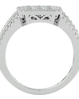 Inel Nobil din Aur 14k cu Diamante Naturale Pavé de 1.53 ct din 14k Aur Alb - Castelo.ro