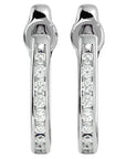 Cercei Hoop Regali din Aur 14k cu Diamante Create în Laborator de 0.54 ct din 14k Aur Alb - Castelo.ro