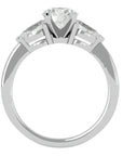 Inel de Logodnă Hélène cu Trei Moissanite de 2.18 ct din Platina - Castelo.ro