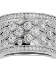 Inel Regal Vintage din Aur 14k cu Diamante Naturale de 1.73 ct din 14k Aur Alb - Castelo.ro