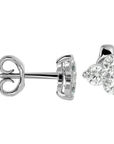 Cercei Stud Martini din Aur 14k Moissanite de 0.44 ct din 14k Aur Alb - Castelo.ro