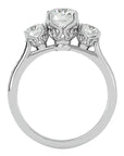 Inel de Logodnă cu Trei Diamante Naturale Pavè de 1.80 ct din Platina - Castelo.ro
